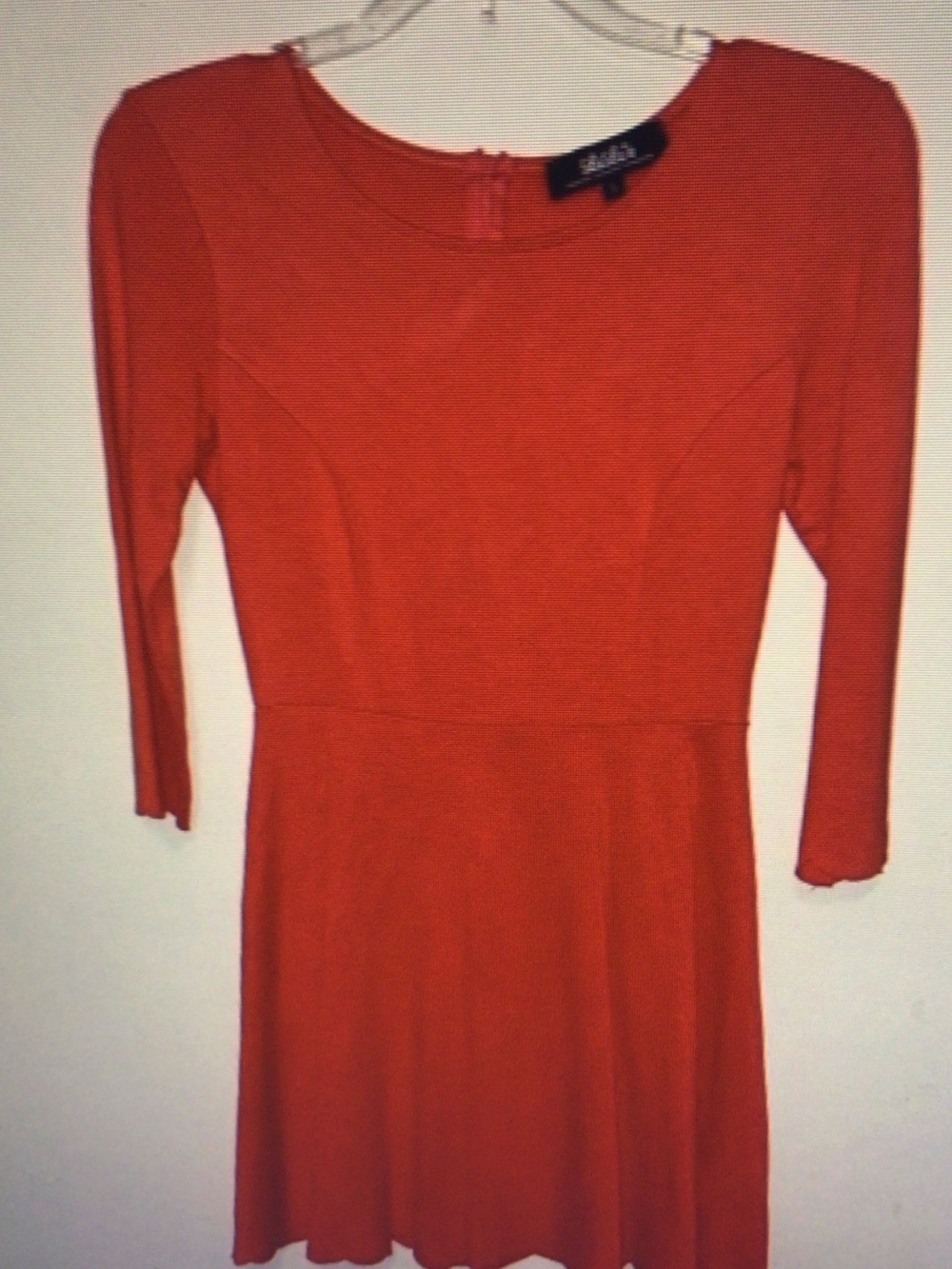 lululemon athletica Orange Long Sleeve Fit-and-Flare Dress
